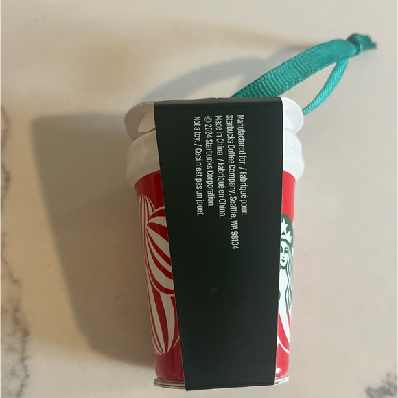 Starbucks 2024 Red Cup Ceramic Christmas Tree Ornament 2.5" Holiday Decor NWT - Picture 5 of 6